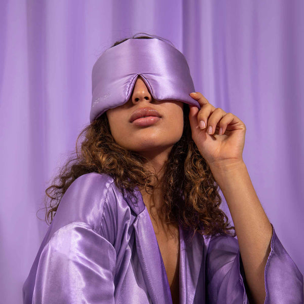 BlissSleep Silk Eye Mask - Purple –