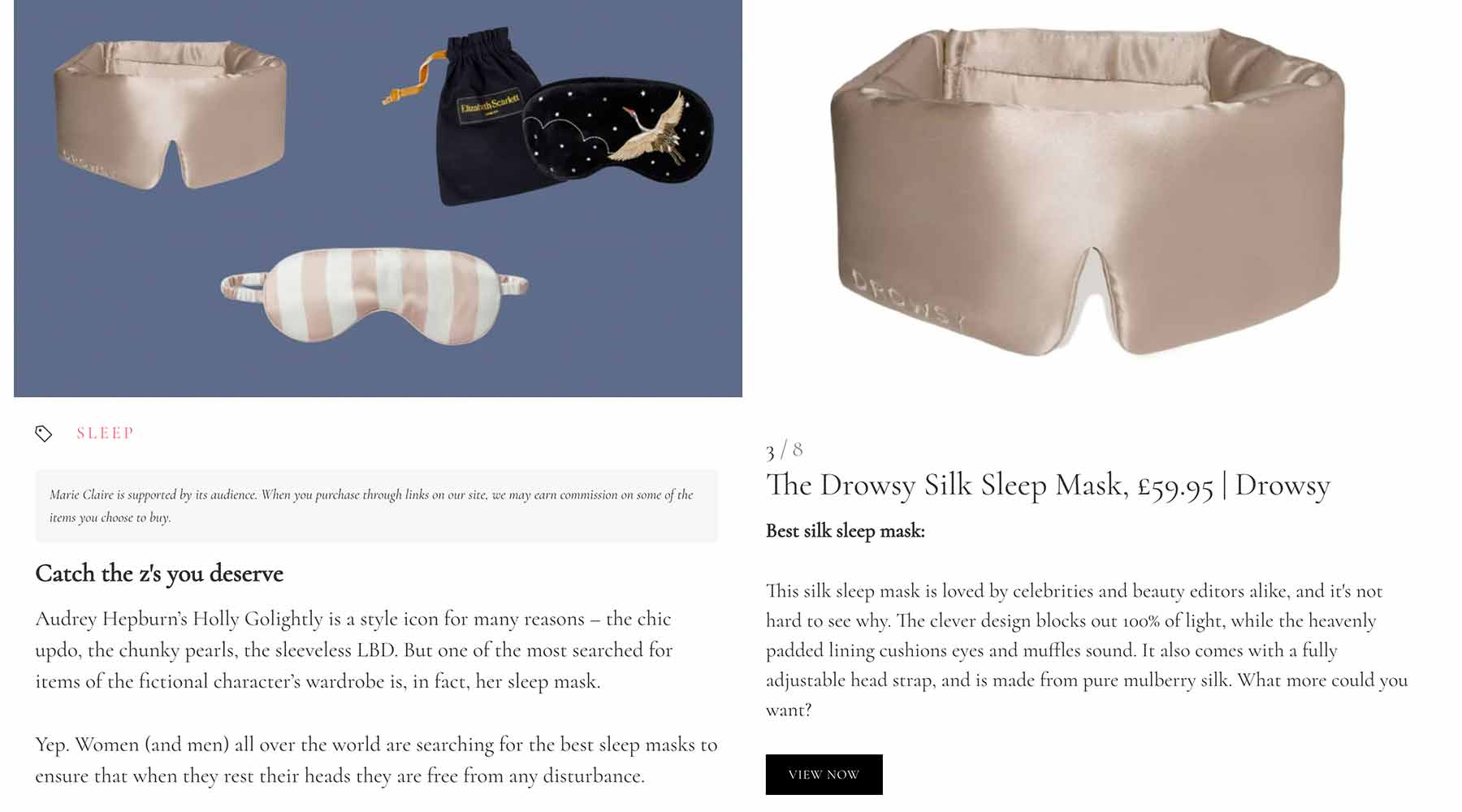 Drowsy Sleep Co. Marie Claire