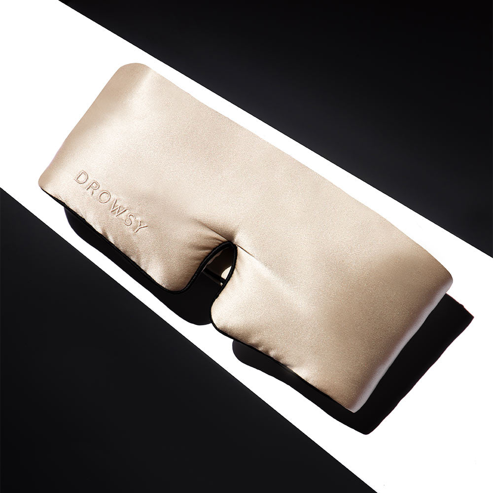 Drowsy silk sleep mask with black shadows