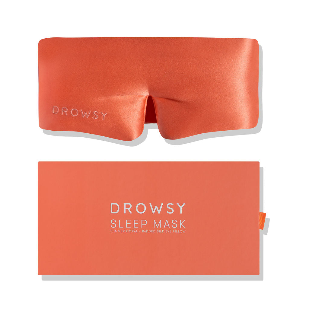 Summer Coral Drowsy Silk Sleep Mask 3