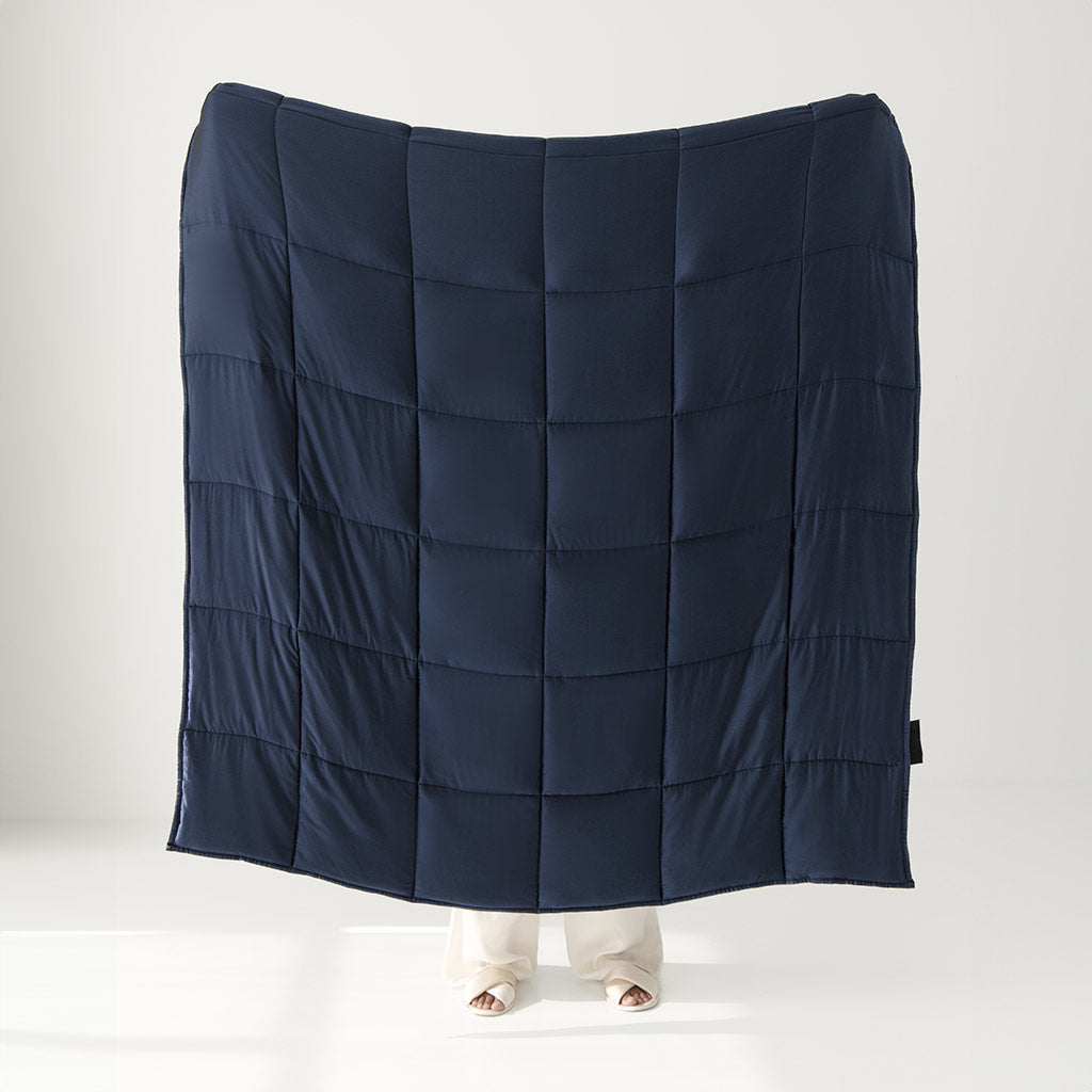 Midnight Blue Silk Weighted Blanket