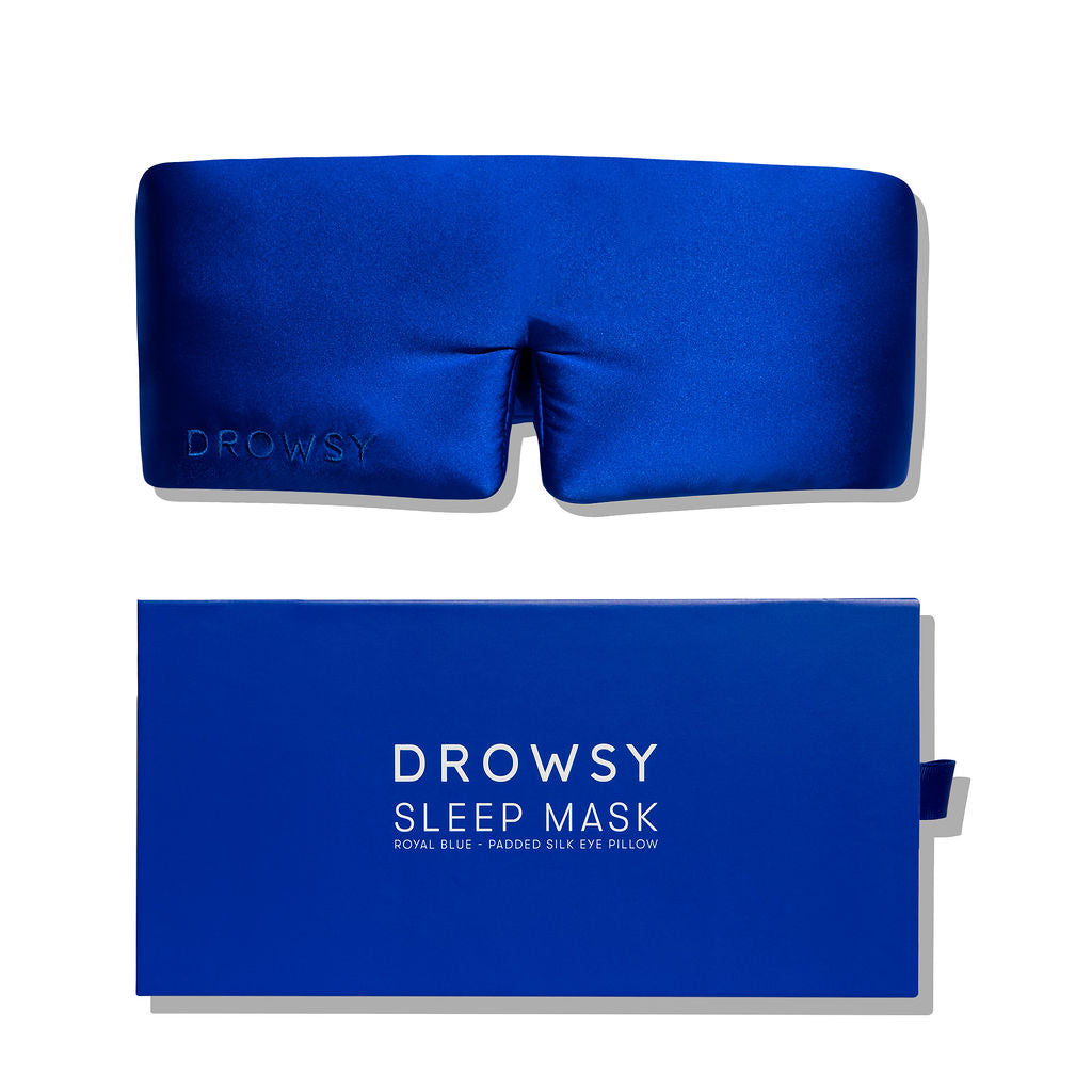 Drowsy Royal Blue Silk Eye Mask