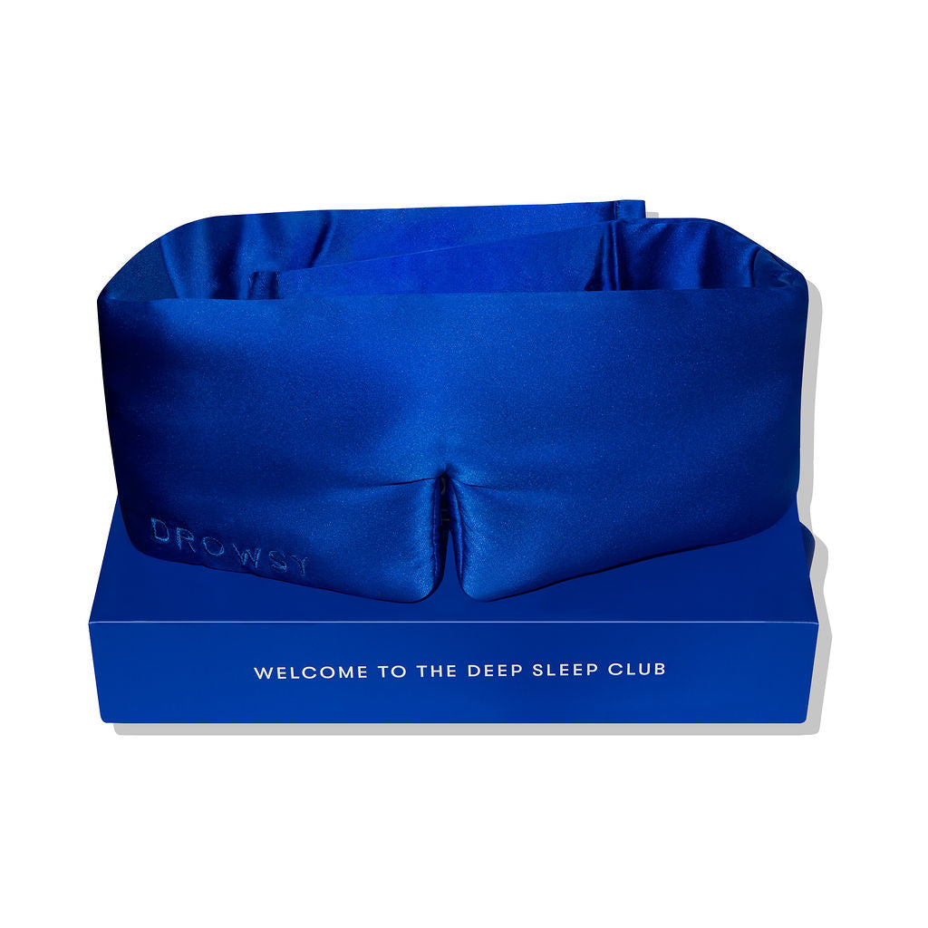 Drowsy Royal Blue Silk Eye Mask