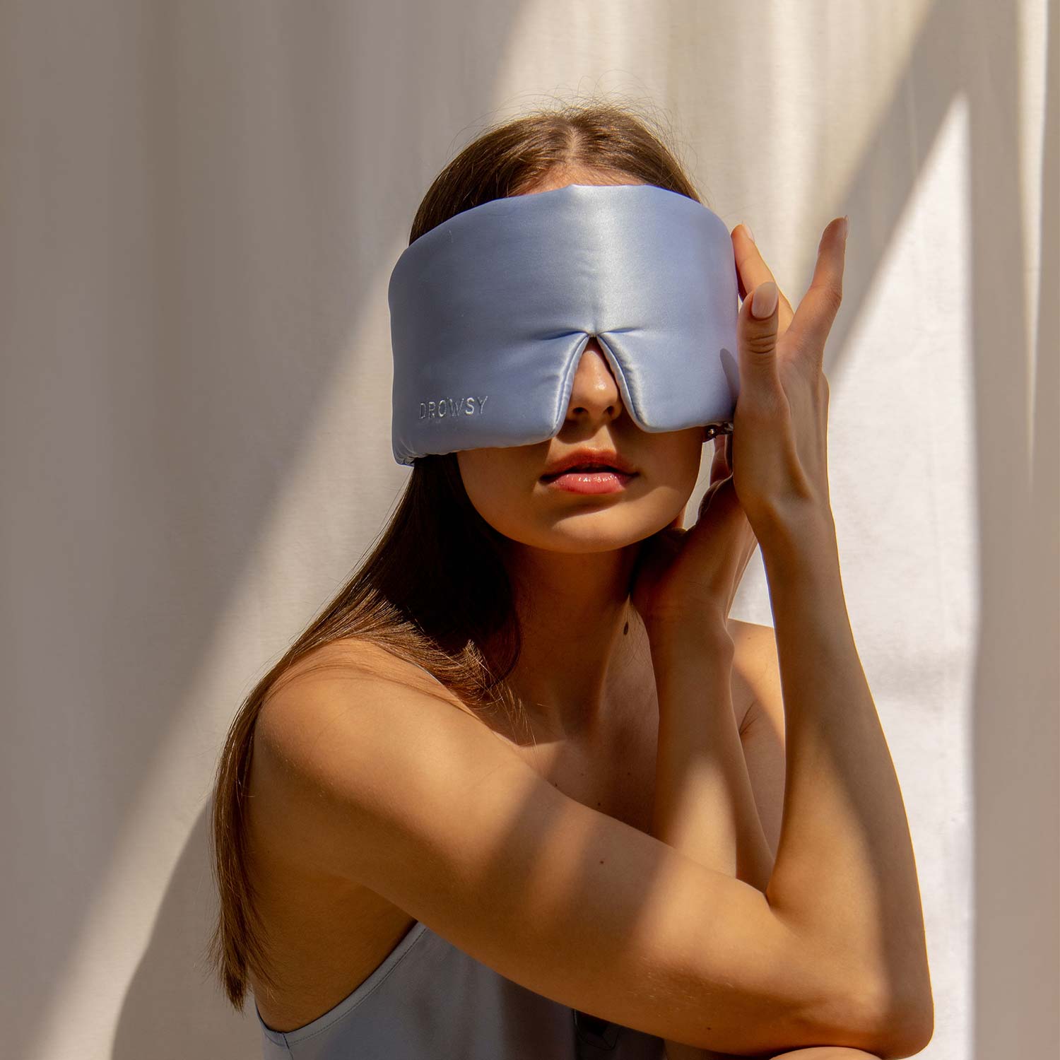 Midnight Blue Silk Eye Mask  Best Women & Men's Sleep Mask – Drowsy